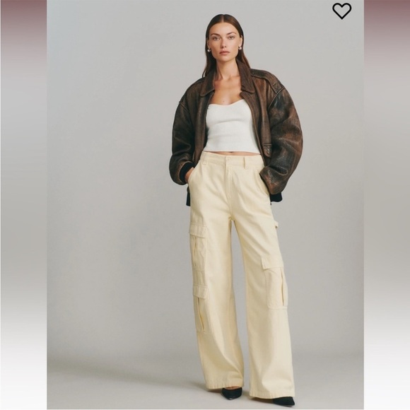 Reformation Pants - Reformation Landy Wide Leg Cargo Jeans Size 25